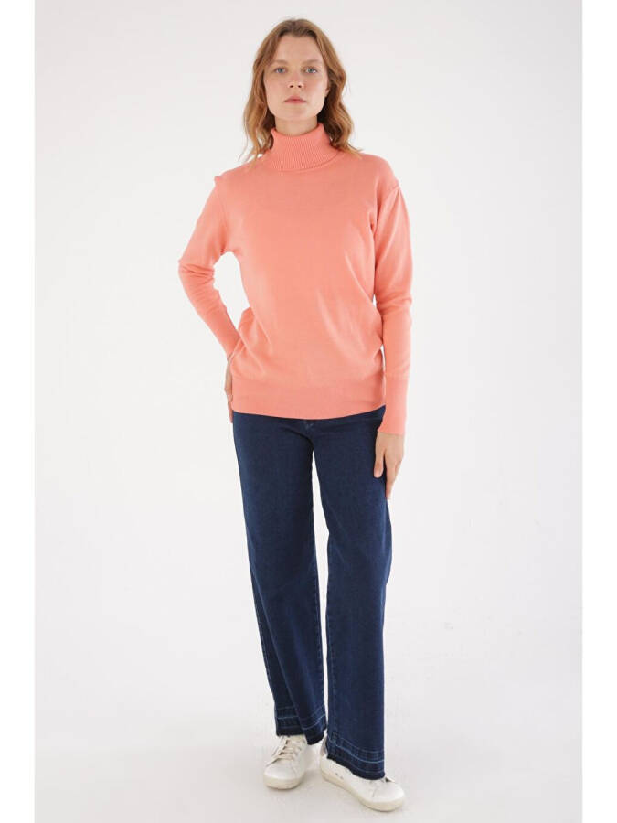 Salmon Fisherman's Rib Knit Short Cardigan - 2