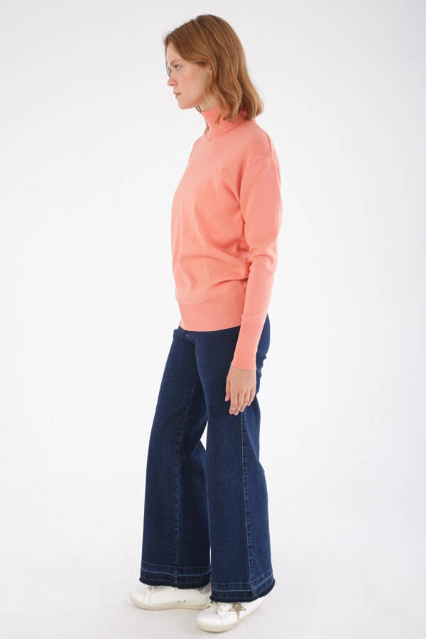 Salmon Fisherman's Rib Knit Short Cardigan - 13