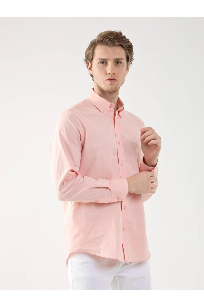 Salmon Men's Regular Fit Oxford Brent Button-Down Long Sleeve Shirt - 94837 - 10