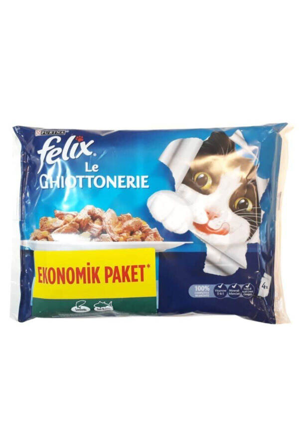 Salmon va Tuna Ta'mli Konservalangan Kattalar Uchun Oziq-ovqat 10x4 Paket Jami 40 dona - 4