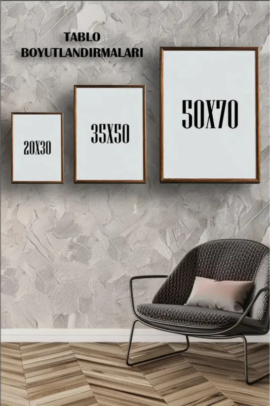 Salon Tablo Yatak Odası Tablo Seti 3lü Tablo Modern Tablo Mutfak Duvar Tablosu Seti Dekoratif Tablo - Siyah - 4