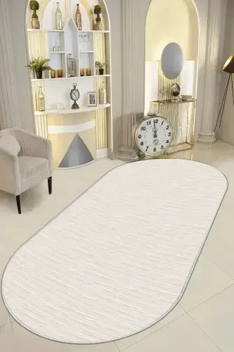 Салонный ковер Геометрический Скандинавский состаренный Цифровая печать Моющийся Нескользящий 8103SALONDF-Разноцветный - 1