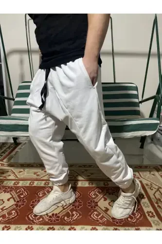 Şalvar Tip Eşofman-BEYAZ - 2