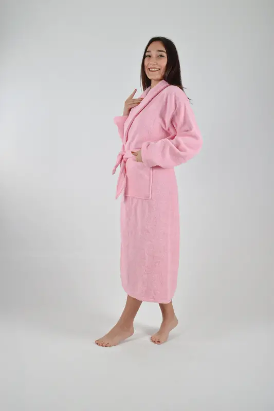 ŞALYAKA BORNOZ 1 ADET - Pembe - 4