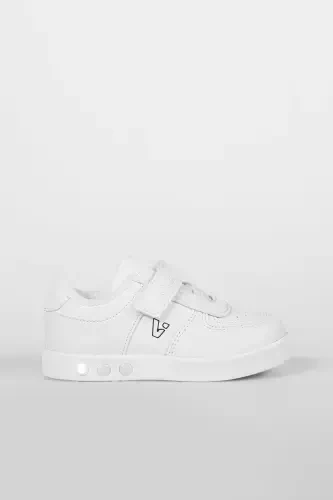 Sam Işıklı Unisex Çocuk Beyaz Sneaker - VICCO (1)