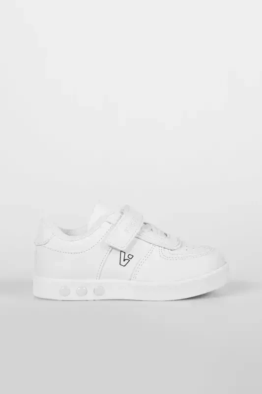 Sam Lighted Unisex Baby and Kids White Sneaker - VICCO