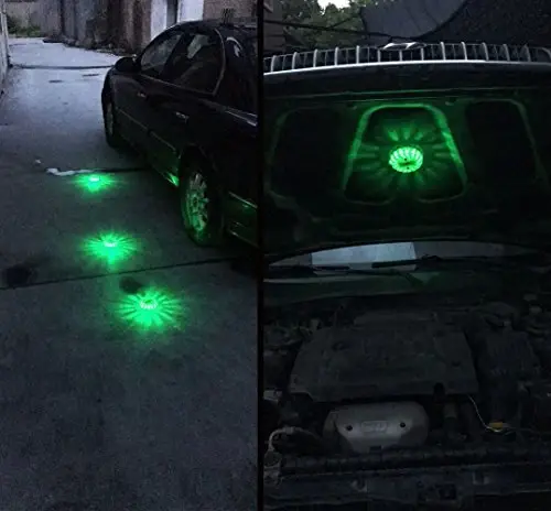 SAMDO suv o'tkazmaydigan 9 naqshli magnitli mayoq chiroq, favqulodda chiroq, LED yo'l alangalatgichlari favqulodda chiroqlari CR123A (yashil) - 7