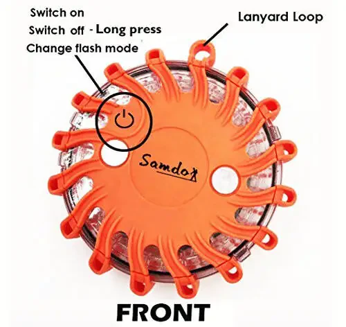SAMDO Водонепроницаемые 9 образцов Аварийные автомобильные осветительные ракеты, Аварийный предупреждающий свет, Дорожные аварийные огни CR123A (белый) - 2