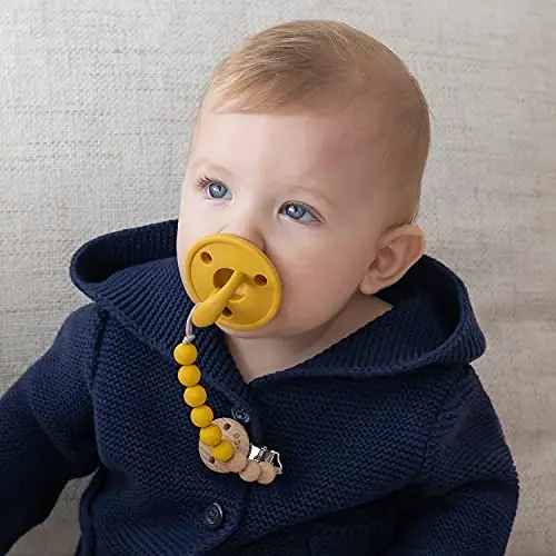 SAMiGO Pacifier Clips Holders Silicone Paci Binky Clips for Baby Boys - 2 Pack - 2