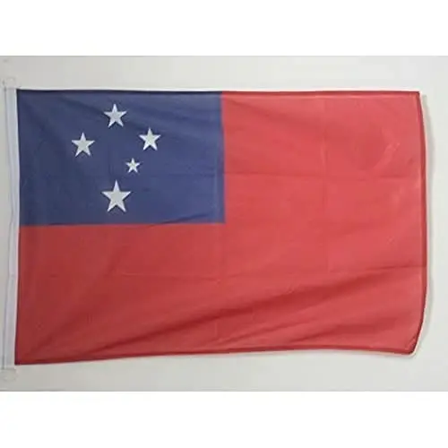Samoa dengiz bayrog'i 18'' x 12'' - Samoa bayroqlari 30 x 45 sm. - Qayiq uchun banner 12x18 dyuym - AZ FLAG 