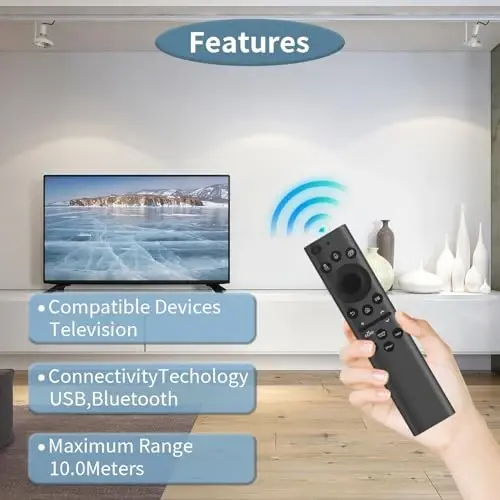 Rechargeable Solar Remote Replacement for Samsung Smart TV, Solarcell, USB-C/Type C Fast Charging, Voice&BT, Compatbile with Samsung Remote Control for Smart TV 2025-2018 - 5