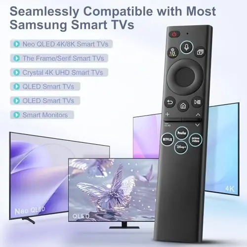 Replacement Voice Remote for Samsung-Smart-TV-Remote for All Samsung Frame UHD OLED QNED Series TVs with Voice Function - 3