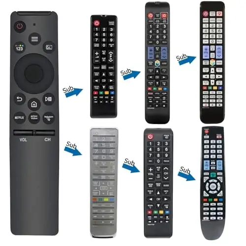 New Universal Remote Replacement for Samsung Smart TV remotes LCD LED UHD QLED TVs, with 3 Hotkeys Buttons - 5