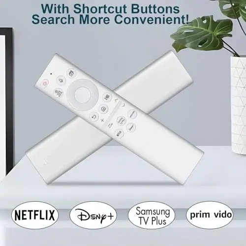 for Samsung-Smart-TV-Remote, Compatible with Samsung Frame Crystal QLED OLED UHD 4K 8K Smart TVs, Replacement for BN59-01391A Without Rechargeable Solar Cell - 4