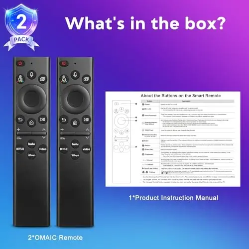 Replacement-Voice-for-Samsung-Smart-TV-Remote-Control-Universal BN59-01385A Compatible with Samsung Frame Curved QLED Crystal UHD TVs - 5