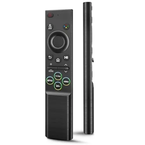 Universal Replacement Remote for Samsung Smart TVs, No Programming Required | No setup needed—just insert 2 AAA batteries.Features NFLX, TV Plus, Dis+ & video hotkeys. Durable, drop-resistant, 35ft range 
