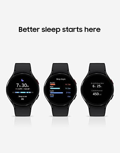 Samsung Electronics Galaxy Watch 4 40mm Akıllı Saat, EKG Monitörü, Sağlık Fitnes Koşusu Uyku Döngüleri GPS Düşme Algılama Bluetooth ABD Sürümü - (Siyah) (Yenilenmiş) - 3