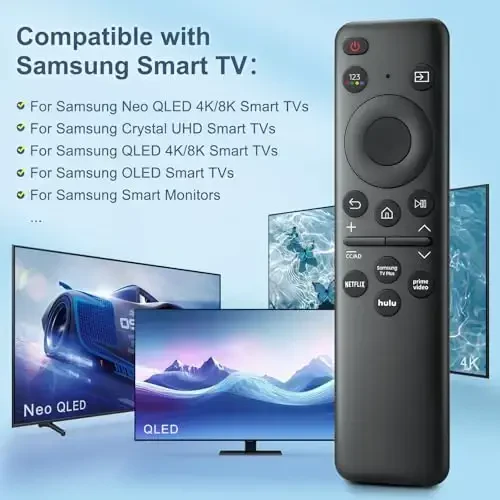 Replacement Remote Control for Samsung-Frame-TV-Remote,for Samsung Smart QHD Crystal UHD Neo QLED OLED 4K 8K Series Smart TVs,Without Voice Function - LOUTOC (1)