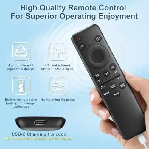 Samsung-Frame-TV-Remote uchun o'zgartirilgan masofadan boshqarish pulti, Samsung Smart QHD Crystal UHD Neo QLED OLED 4K 8K Series Smart televizorlari uchun, ovozsiz funksiyasiz - 5