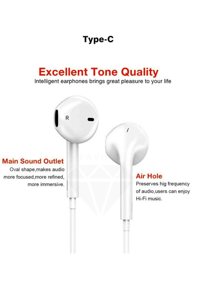 Samsung Galaxy A53 Compatible Type-c Output Microphone Hd Sound Wired Earphone - 7