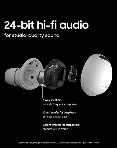 SAMSUNG Galaxy Buds 2 Pro Haqiqi Simsiz Bluetooth Quloqchinlari, Shovqinni Bekor Qilish, Hi-Fi Ovoz, 360 Audio, Qulay Quloq ichiga Sig'adigan, HD Ovoz, IPX7 Suvdan Himoya, Oq [AQSh Version, 1 Yil Ishlab Chiqaruvchi Kafolati] - 5