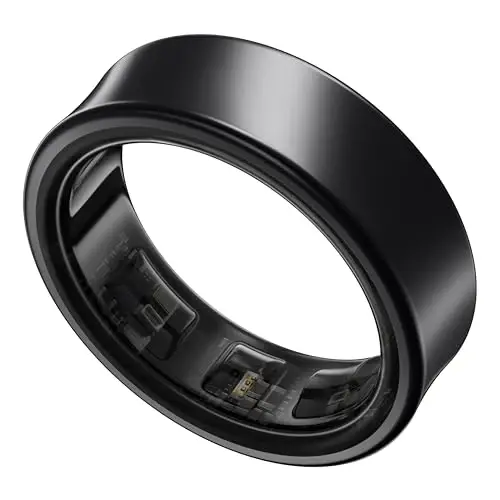 SAMSUNG Galaxy Ring, AI Smart Ring, Hajmi Birinchi o'lchamli to'plam bilan, Ilova Obunasi yo'q, Fitness Monitori, Uyqu kuzatuvchisi, 7 kungacha batareya, 14-o'lcham, Titan qora [AQSh versiyasi, 1 yillik ishlab chiqaruvchi kafolati] - 1