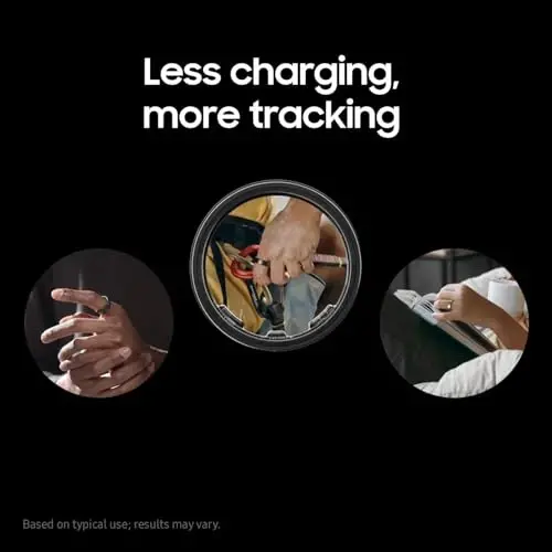 SAMSUNG Galaxy Ring, AI Smart Ring, Hajmi Birinchi o'lchamli to'plam bilan, Ilova Obunasi yo'q, Fitness Monitori, Uyqu kuzatuvchisi, 7 kungacha batareya, 14-o'lcham, Titan qora [AQSh versiyasi, 1 yillik ishlab chiqaruvchi kafolati] - 3