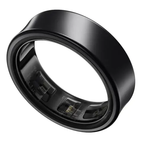 SAMSUNG Galaxy Ring, AI Smart Ring, O'lchamni aniqlash uchun to'plam bilan birinchi, Ilova obunasi yo'q, Fitness monitoringi, Uyquni kuzatuvchi, 7 kungacha batareya, 10-o'lcham, Titan qora [AQSh versiyasi, 1 yillik ishlab chiqaruvchi kafolati] - 1