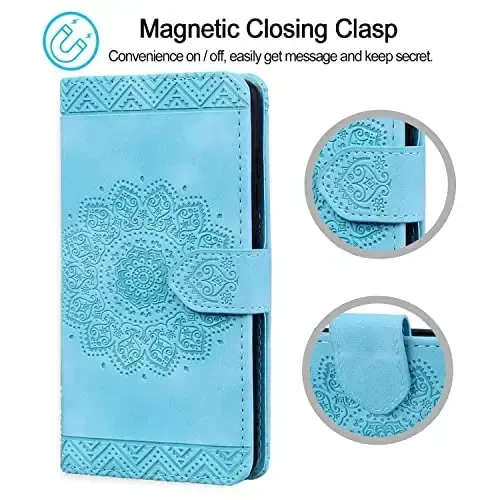 Samsung Galaxy S23 6.1 dyuymli g'ilof uchun Rosbtib Flip Case, Vintage Premium PU teri hamyon telefoni g'ilofi, Galaxy S23 6.1