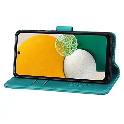 Rosbtib Flip Case for Samsung Galaxy S25 / Galaxy S24, Durable PU Leather Wallet Case with Card Holder Protective Cover for Galaxy S25 / S24 - Mandala Green - 2