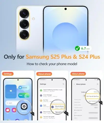 FNTCASE for Samsung Galaxy S25 Plus Case: Samsung Galaxy S24 Plus Phone Case [Fit with Magsafe] Anti Yellowing Transparent Clear [Screen Protector] Military Grade Shockproof Protective Phone Cover - 2