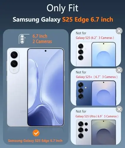Samsung Galaxy S25 uchun FNTCASE g'ilofi: Shaffof magnitli harbiy darajadagi tushishdan himoya, sarg'aymaydigan mobil telefon qopqog'i - Mustahkam zarbga chidamli himoya bamperli shaffof telefon g'ilofi - FNTCASE (1)