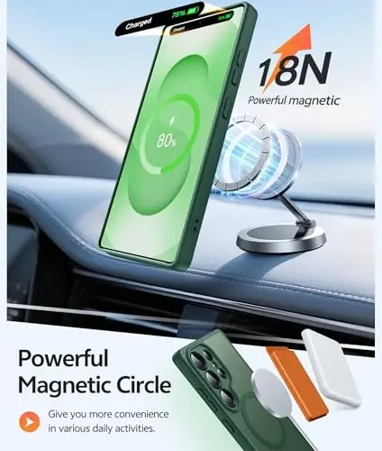 Samsung Galaxy S25 Ultra uchun FNTCASE g‘ilofi: [Magsafe uchun mos] [To‘liq kamera himoyasi] [Ekran himoyasi] bilan shaffof matli g‘iloflar, Harbiy darajadagi zarbaga chidamli himoya telefon qopqog‘i - 3