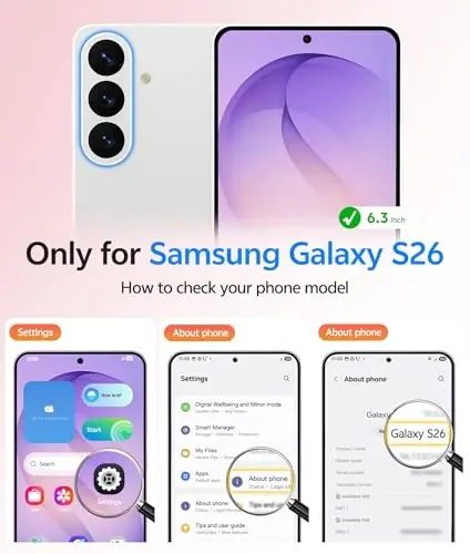 Samsung Galaxy S26 G‘ilofi uchun FNTCASE: [Magsafe uchun mos] [To‘liq kamera himoyasi va ekran himoyachisi] Shaffof matli harbiy darajadagi - Samsung S 26 uchun zarbaga chidamli himoya telefon qopqog‘i - Binafsharang - 2