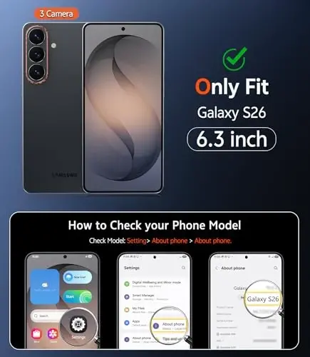 Samsung Galaxy S26 için FNTCASE Kılıf: Ekran Koruyuculu Manyetik Mat Telefon Kılıfı, Magsafe Uyumlu, Düşmeye Dayanıklı, İnce, Sağlam, Darbeye Dayanıklı, Yarı Saydam Koruyucu Telefon Kapağı (C-Buzlu Siyah) - 5
