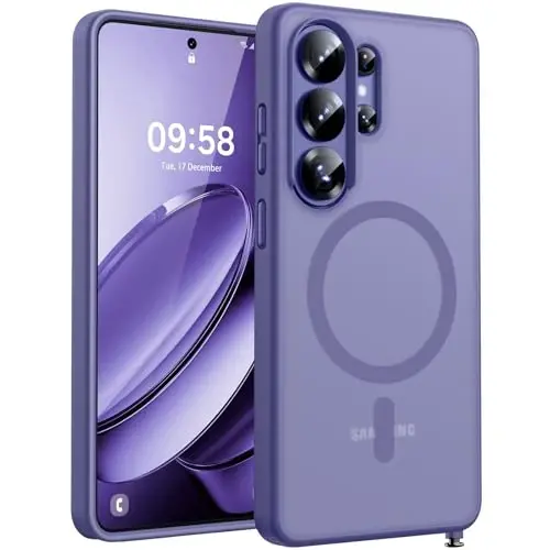 Samsung Galaxy S26 Ultra için TOCOL Kılıf, Magsafe Uyumlu, Dahili Mıknatıslar, Düşme Koruması, S26 Ultra Telefon Kılıfı 6.9 inç için İnce Yarı Saydam Mat (Lavanta Grisi) 