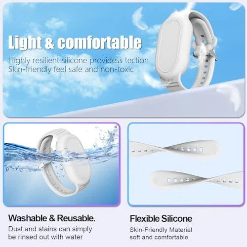 Samsung Galaxy SmartTag 2 Bilaguch Ulagichi [2 ta Paket], Yumshoq Silikon Bilaguch Smart Tag 2 Ulagichi Bolalar Bilaguch Galaxy SmartTag 2 Qopqog'i Bolalar Katta Yoshlilar Uchun (Qora+Oq) - 3