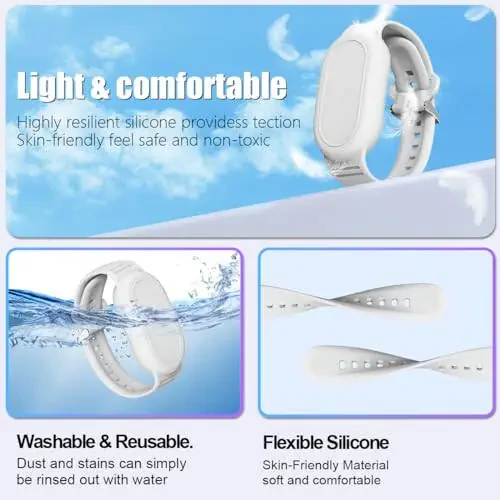 Samsung Galaxy SmartTag 2 Bilaguch Ulagichi [2 ta Paket], Yumshoq Silikon Bilaguch Smart Tag 2 Ulagichi Bolalar Bilaguch Galaxy SmartTag 2 Qopqog'i Bolalar Katta Yoshlilar Uchun (Qora+Oq) - 3