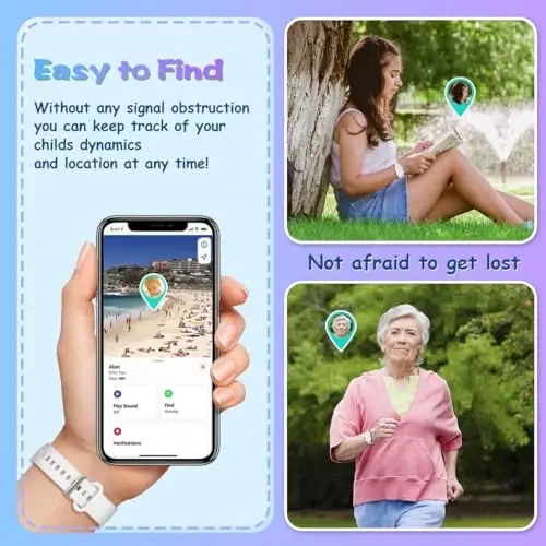 Samsung Galaxy SmartTag 2 Bilaguch Ulagichi [2 ta Paket], Yumshoq Silikon Bilaguch Smart Tag 2 Ulagichi Bolalar Bilaguch Galaxy SmartTag 2 Qopqog'i Bolalar Katta Yoshlilar Uchun (Qora+Oq) - 4