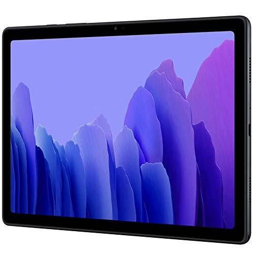 Samsung Galaxy Tab A7 10.4 (2020, WiFi + Hücresel) 32GB 4G LTE Tablet & Telefon (Arama Yapabilir) GSM Kilitsiz, Uluslararası Model, ABD Şarj Adaptörü Dahil - SM-T505 (WiFi + Hücresel, Koyu Gri) - 1