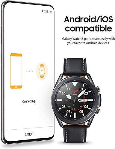 Samsung Galaxy Watch 3 (45mm, GPS, Bluetooth) Gelişmiş Sağlık Takibi, Fitness Takibi ve Uzun Ömürlü Pil ile Akıllı Saat - Mistik Siyah (Yenilenmiş) - 5