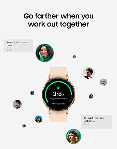 Samsung Galaxy Watch 4 40mm Aqlli Soat Bluetooth - Pushti Oltin (Yangiланган) - 6