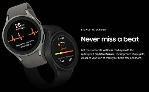 SAMSUNG Galaxy Watch 5 Pro 45mm Bluetooth Smartwatch с отслеживанием тела, здоровья, фитнеса и сна, черный (восстановленный) - 13