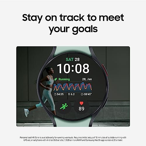 SAMSUNG Galaxy Watch 6 40mm Bluetooth aqlli soati, Fitness Tracker, Shaxsiylashtirilgan yurak urish zonaslari, Ilg'or uyqu murabbiyligi, Yurak monitori, BIA sensori, AQSh versiyasi, Oltin (yangilangan) - 3