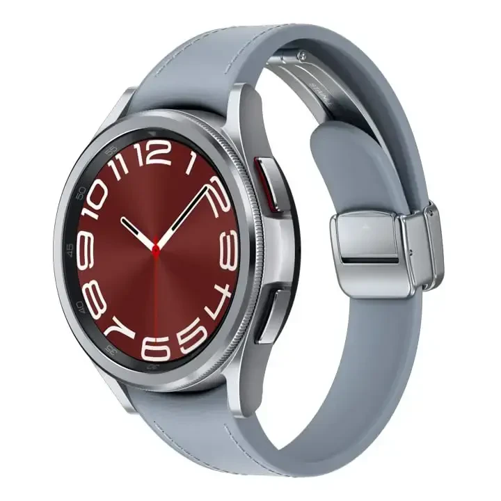 SAMSUNG Galaxy Watch 6 Bespoke Edition 43mm Exclusive Bluetooth Smartwatch, Health, Fitness, Sleep, HR Tracker, Improved Battery, Sapphire Crystal Glass, US Version, Silver D-Buckle Band, Hybrid Blue - 1