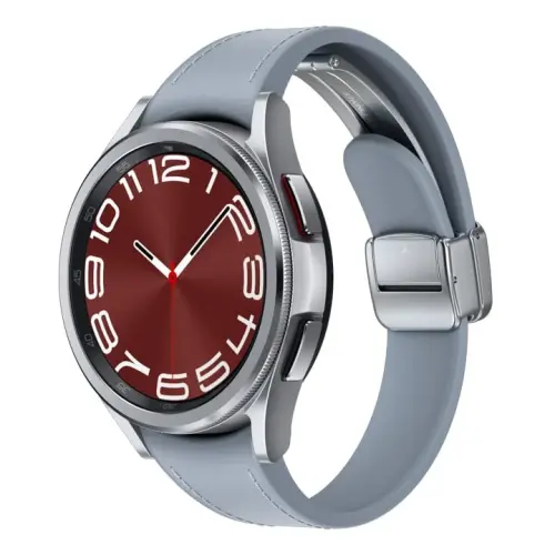 Samsung Galaxy Watch 6 Bespoke Edition 43mm Exclusive Bluetooth Smartwatch, Health, Fitness, Sleep, HR Tracker, Improved Battery, Sapphire Crystal Glass, US Version, Silver D-Buckle Band, Hybrid Blue 