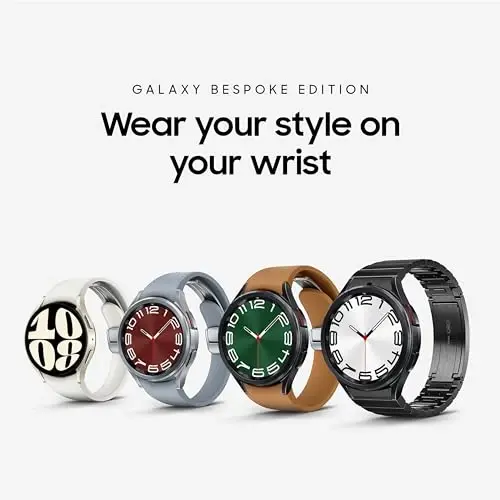 SAMSUNG Galaxy Watch 6 Bespoke Edition 43mm Exclusive Bluetooth Smartwatch, Health, Fitness, Sleep, HR Tracker, Improved Battery, Sapphire Crystal Glass, US Version, Silver D-Buckle Band, Hybrid Blue - 2