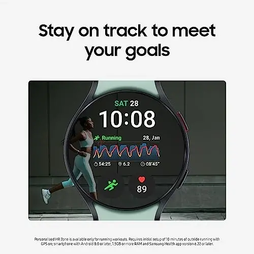 Samsung Galaxy Watch 6 Bespoke Edition 44mm Exclusive Bluetooth Smartwatch, Health, Fitness, Sleep Tracker, Heart Rate Monitor, Sapphire Crystal Glass, US Version Graphite Extreme Sport Band, Etoupe - 5