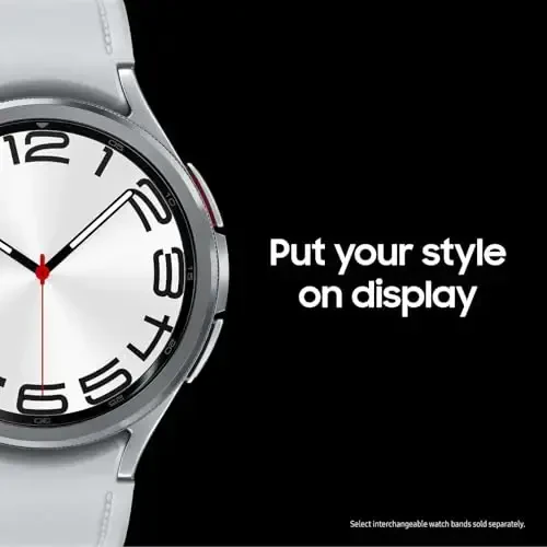 SAMSUNG Galaxy Watch 6 Bespoke Edition 47mm Exclusive Bluetooth Smartwatch, Health, Fitness, Sleep, Heart Rate Tracker, Improved Battery, Sapphire Crystal Glass, US Version, Link Bracelet Band, Black - 6