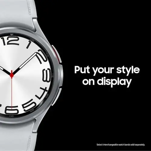 SAMSUNG Galaxy Watch 6 Bespoke Edition 47mm Exclusive Bluetooth Smartwatch, Health, Fitness, Sleep, Heart Rate Tracker, Improved Battery, Sapphire Crystal Glass, US Version, Link Bracelet Band, Black - 6